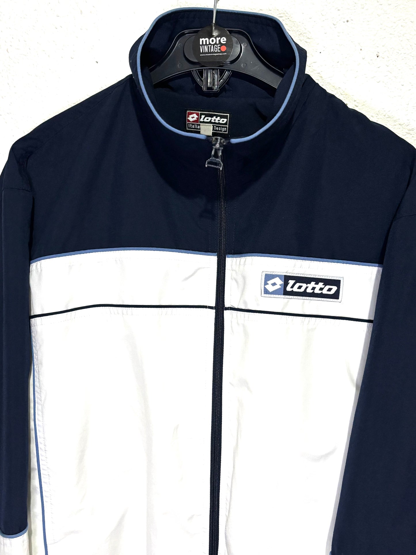 Chaqueta Lotto Vintage Retro White/Navy Blue