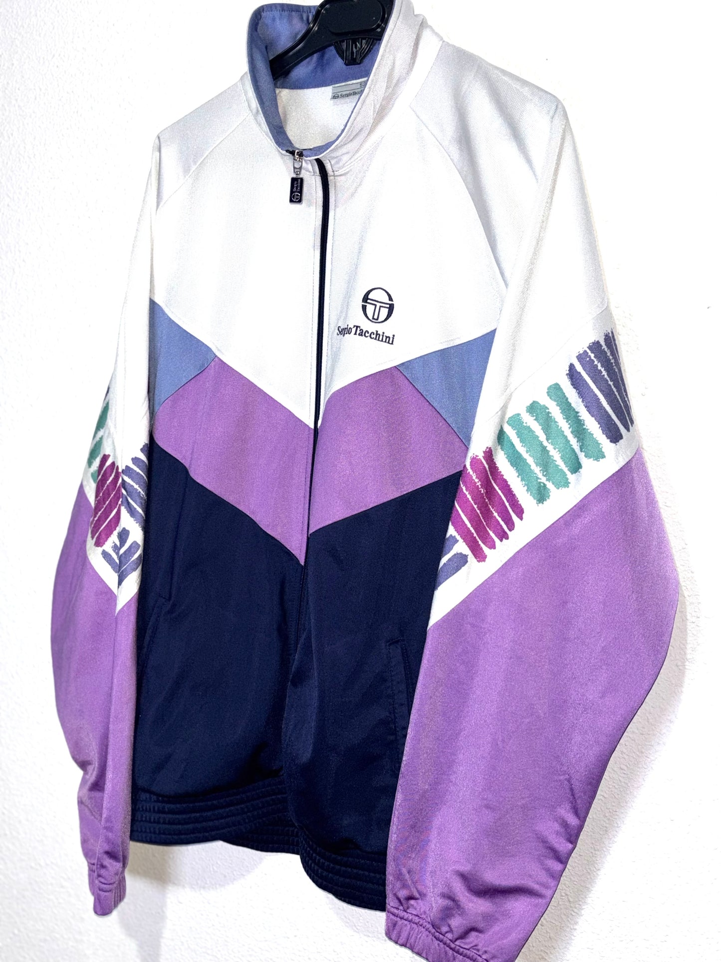 Sudadera Vintage Sergio Tacchini White/Purple