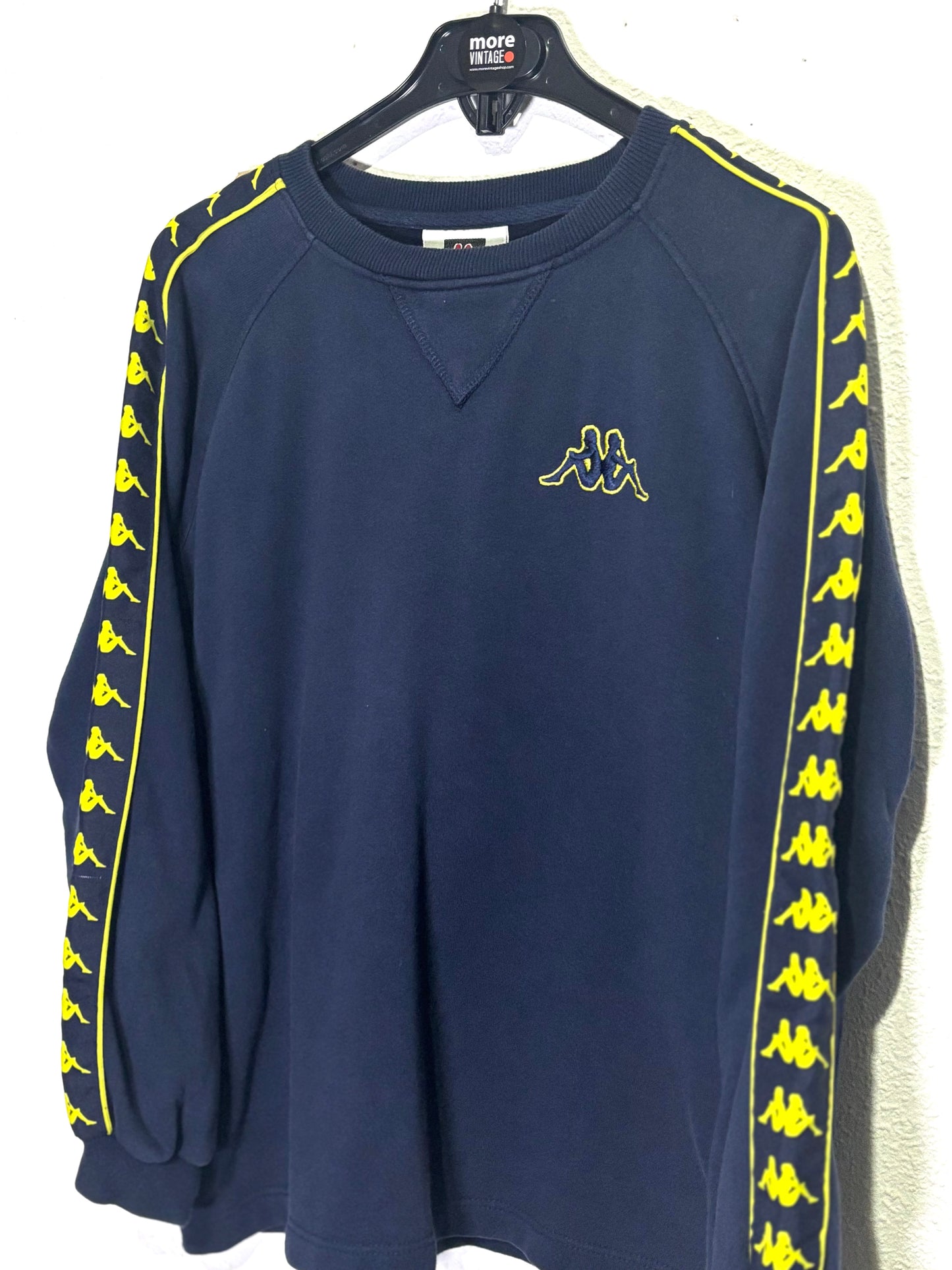 Sudadera Kappa Retro Vintage Yellow/Navy Blue