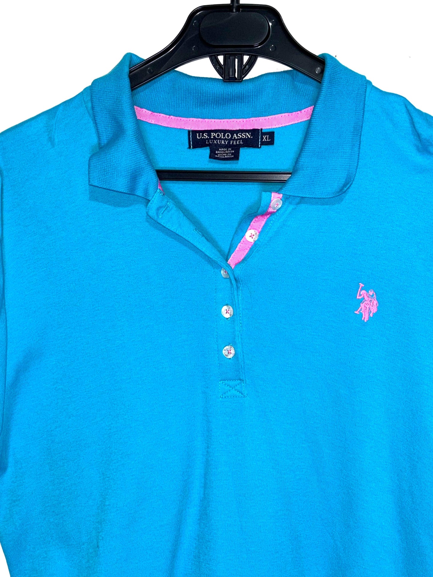 Camiseta U.S Polo Women’s Blue/Pink