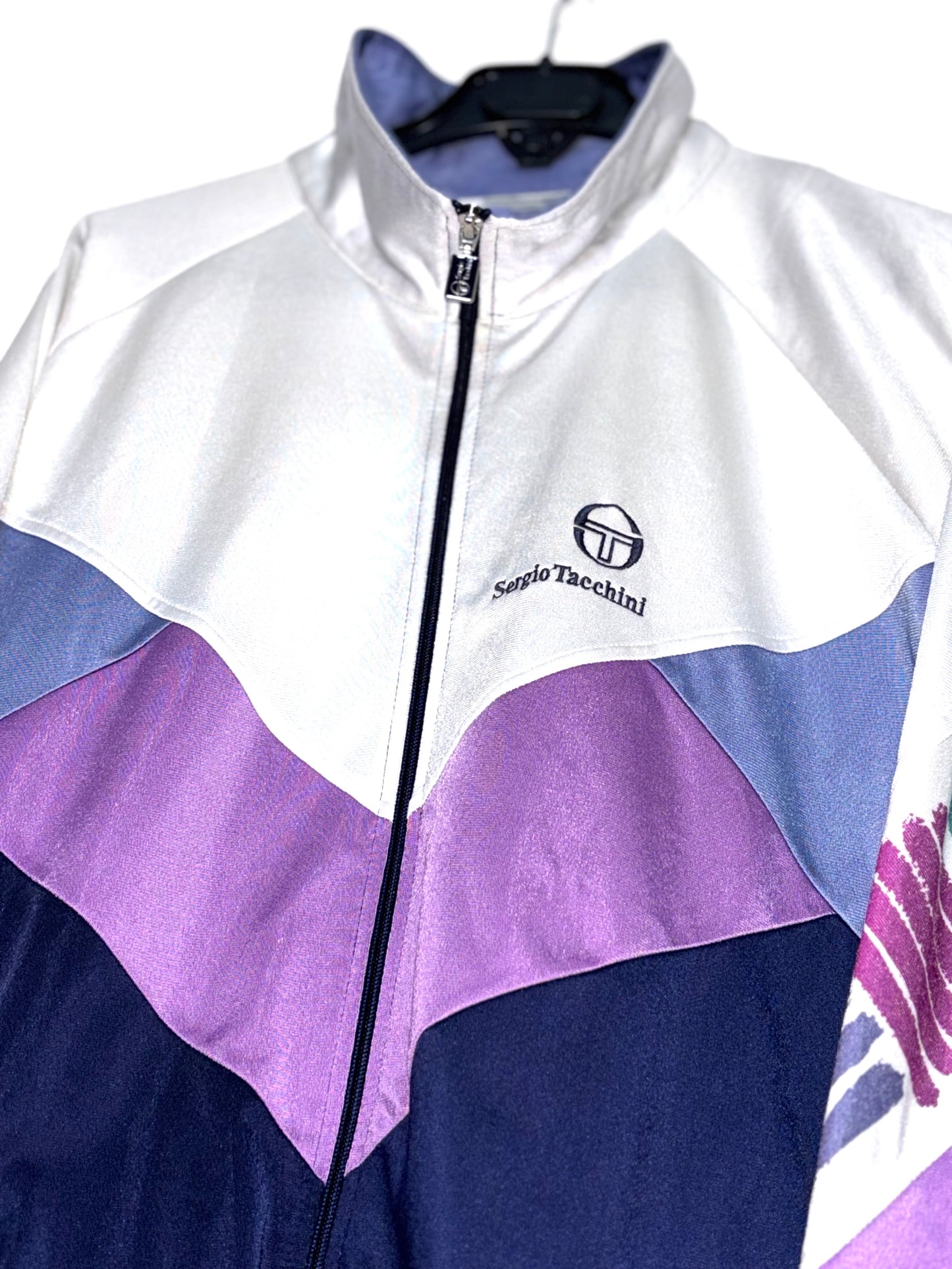 Sudadera Vintage Sergio Tacchini White/Purple