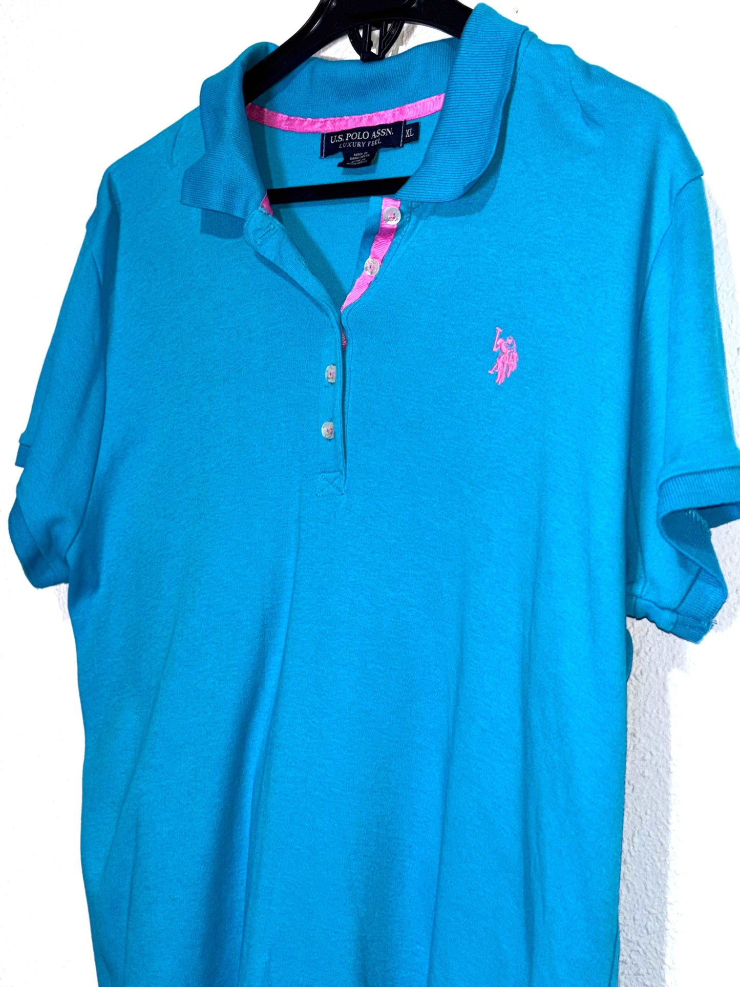 Camiseta U.S Polo Women’s Blue/Pink