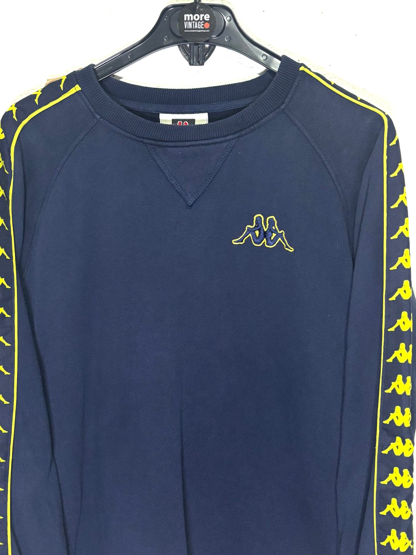 Sudadera Kappa Retro Vintage Yellow/Navy Blue