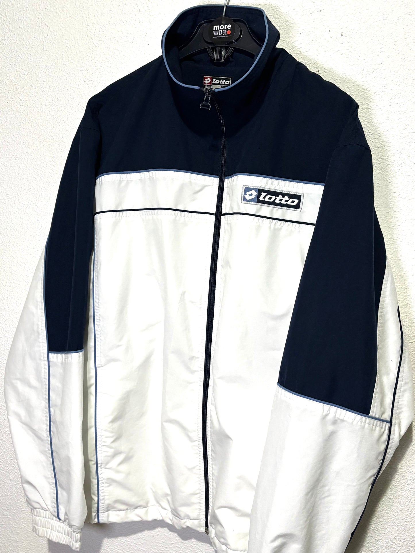 Chaqueta Lotto Vintage Retro White/Navy Blue