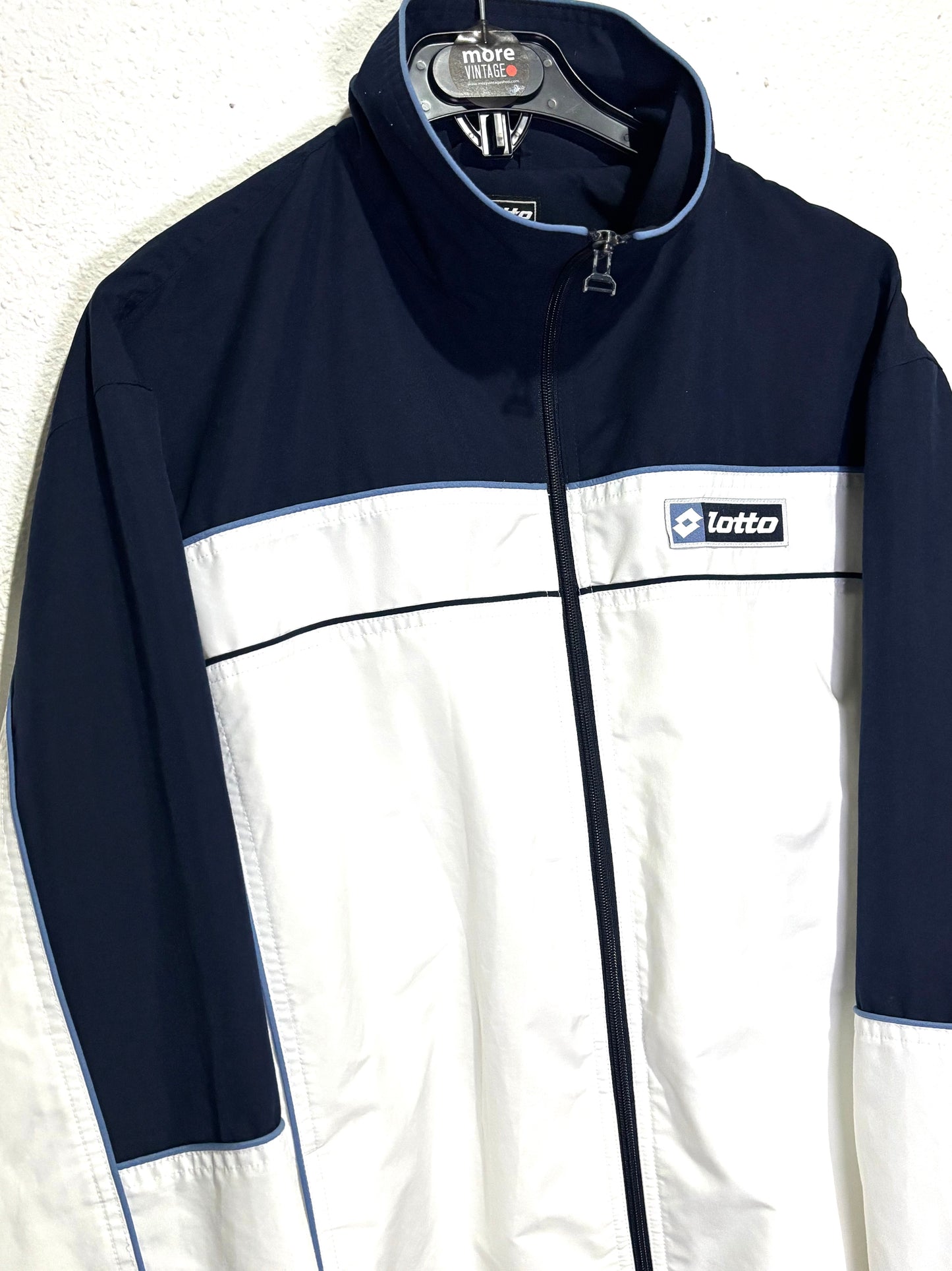 Chaqueta Lotto Vintage Retro White/Navy Blue