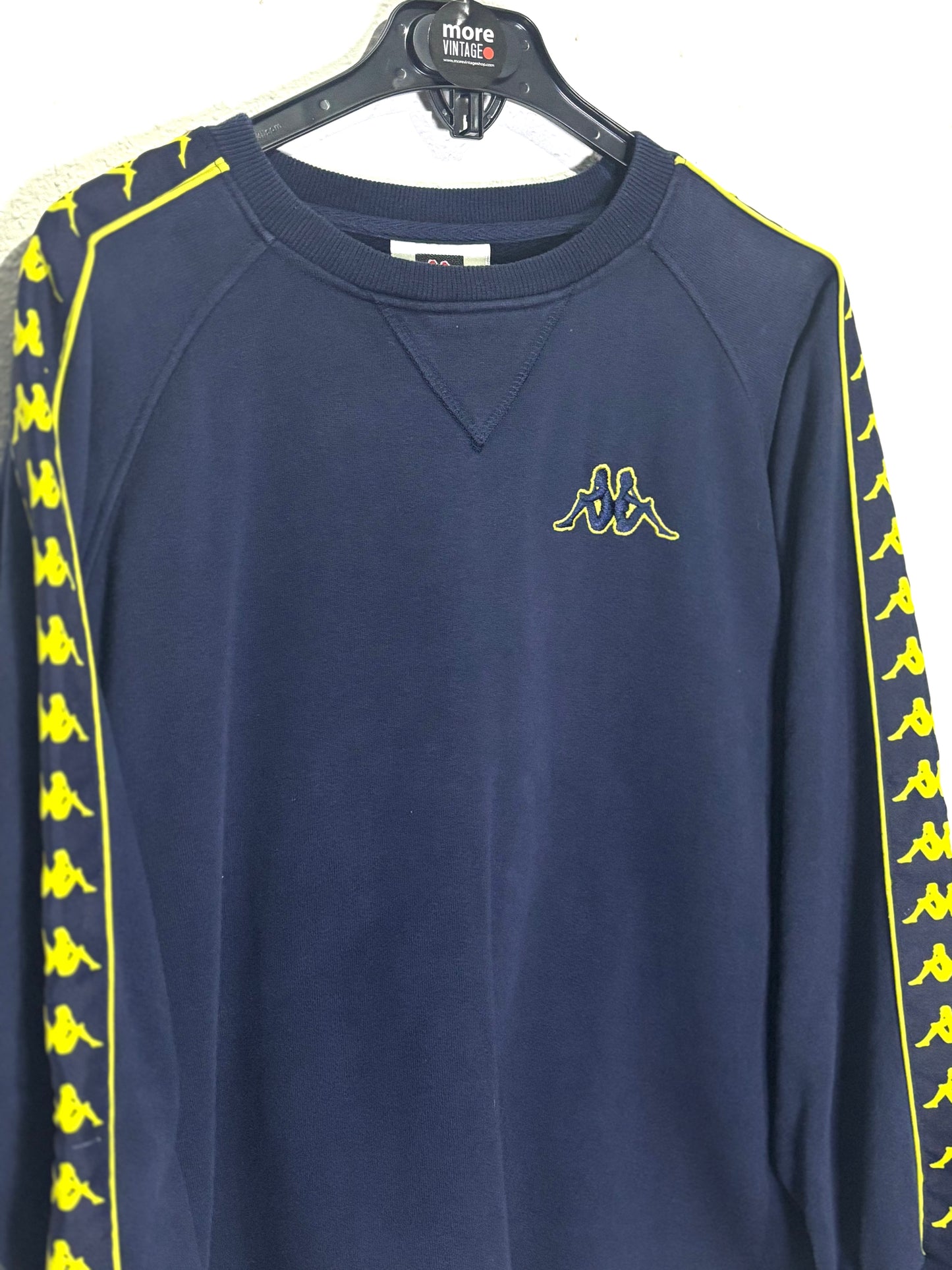 Sudadera Kappa Retro Vintage Yellow/Navy Blue