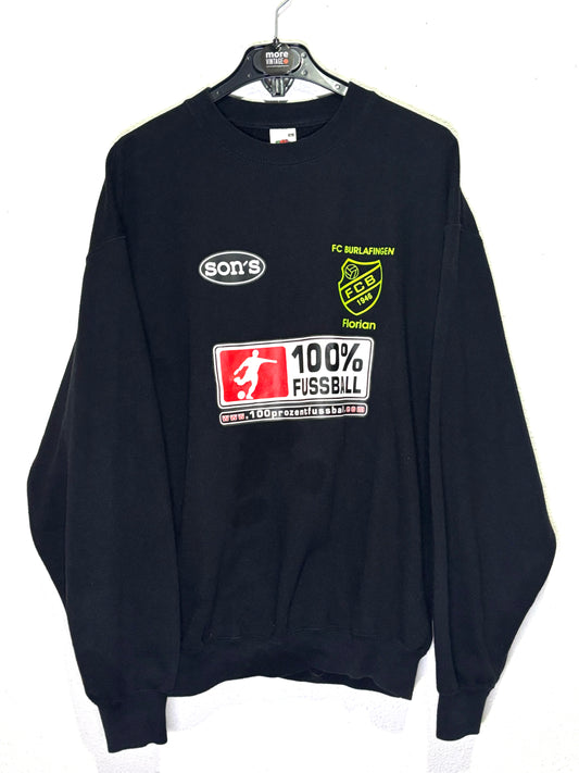 Sudadera Vintage Fussball Retro Black Green