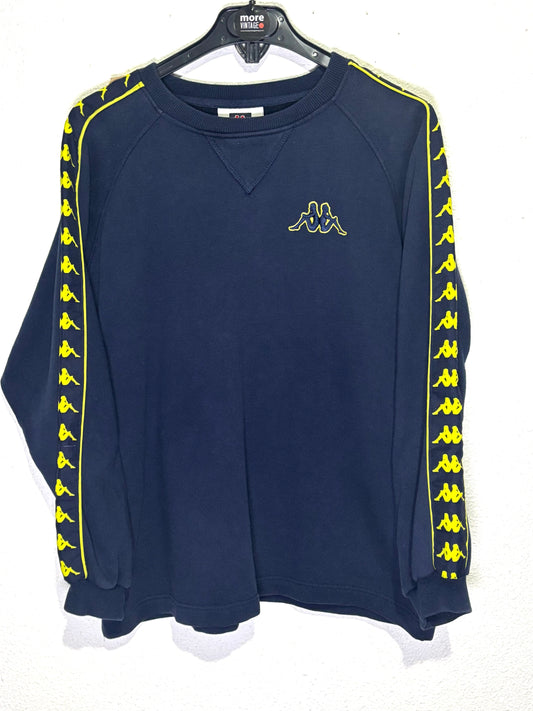 Sudadera Kappa Retro Vintage Yellow/Navy Blue