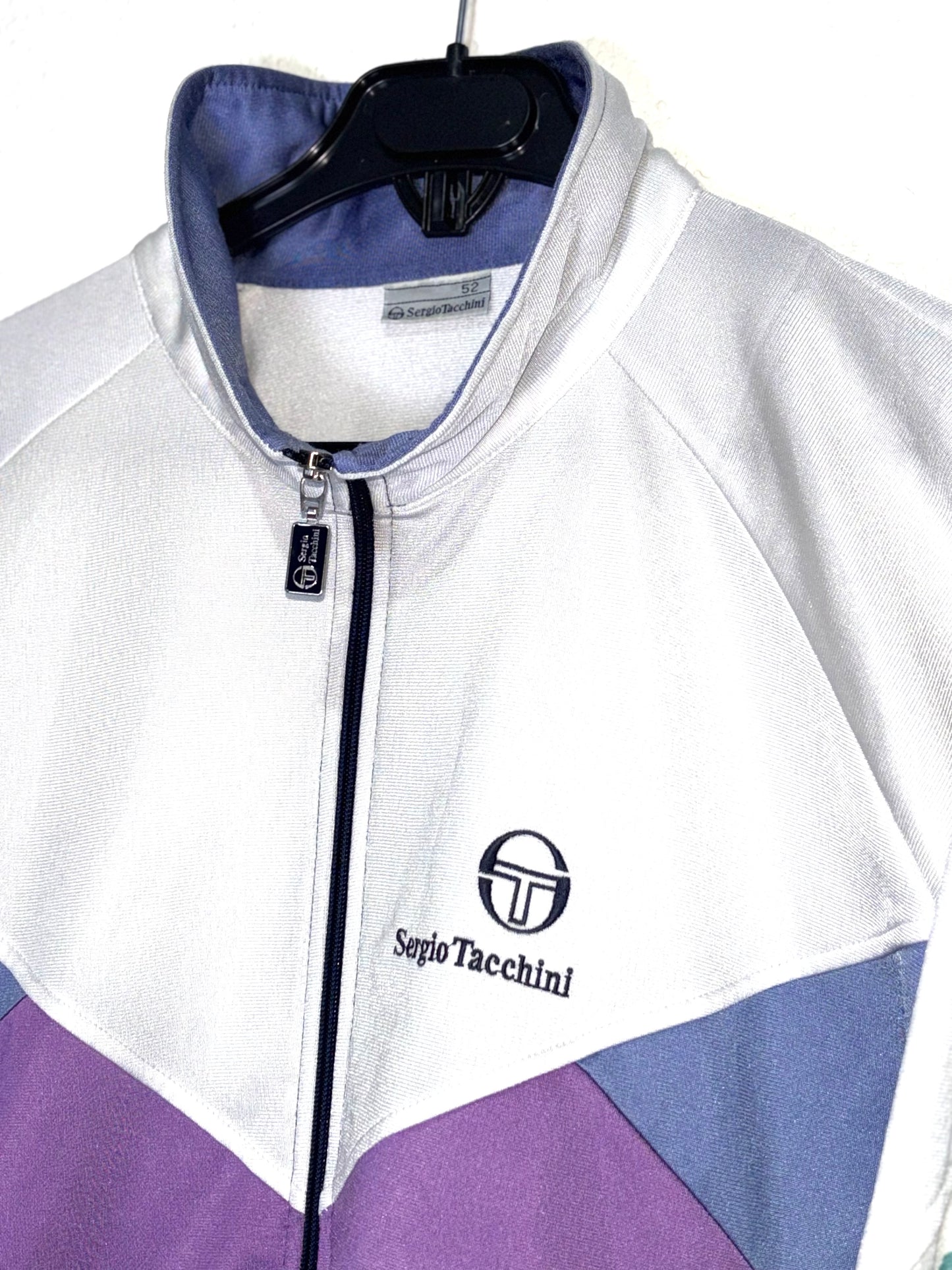 Sudadera Vintage Sergio Tacchini White/Purple